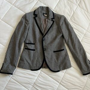 J. Crew Gray Blazer with Black Accents